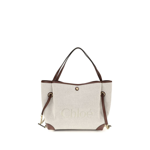 Beige Cotton Shoulder Bag Chloé