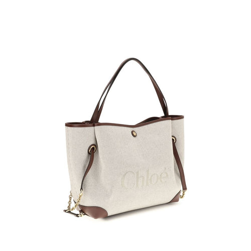Beige Cotton Shoulder Bag Chloé