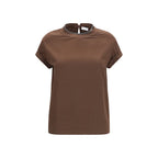 Braunes T-Shirt aus Elasthan