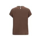 Braunes T-Shirt aus Elasthan