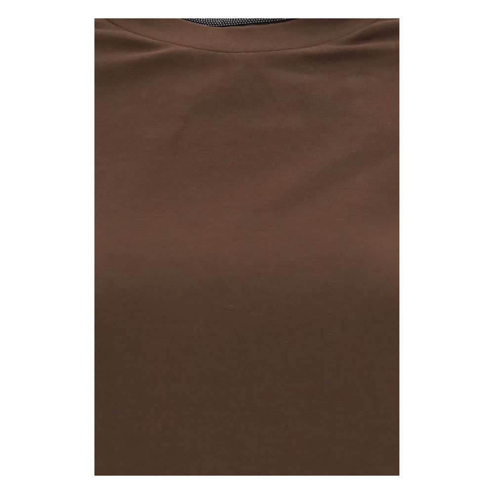 Braunes T-Shirt aus Elasthan