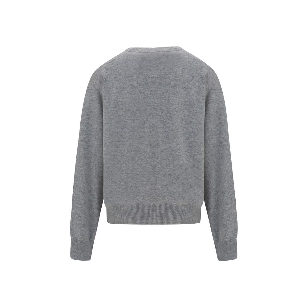 Grauer Kaschmirpullover