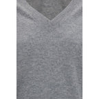 Grauer Kaschmirpullover