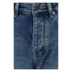 Blaue Jeans aus Baumwolle im geraden Schnitt
