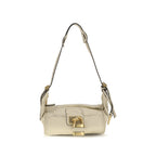 Beige Kalbsleder Bos Taurus Schultertasche