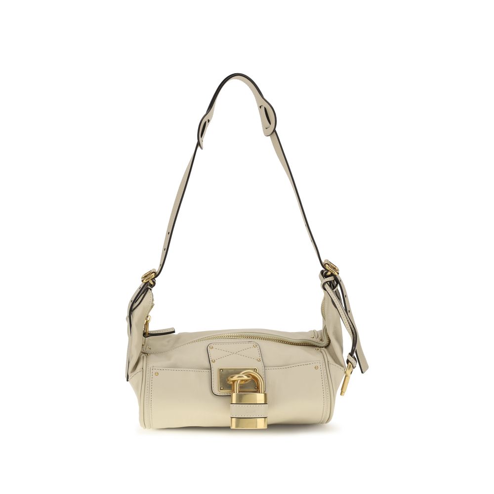 Beige Kalbsleder Bos Taurus Schultertasche