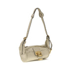 Beige Kalbsleder Bos Taurus Schultertasche