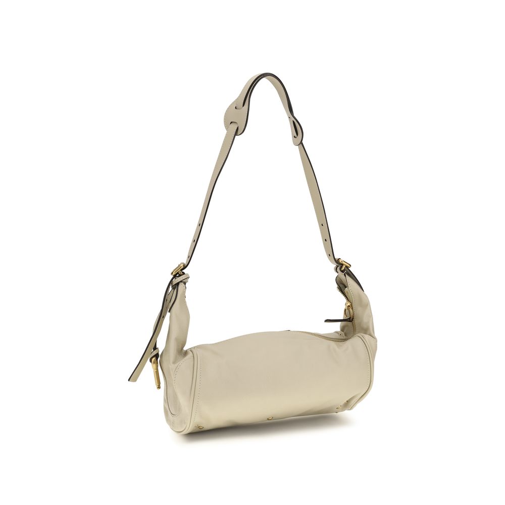 Beige Kalbsleder Bos Taurus Schultertasche