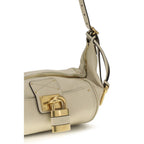 Beige Kalbsleder Bos Taurus Schultertasche
