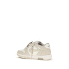 Beige Calf Leather Bos Taurus Low Top Sneakers
