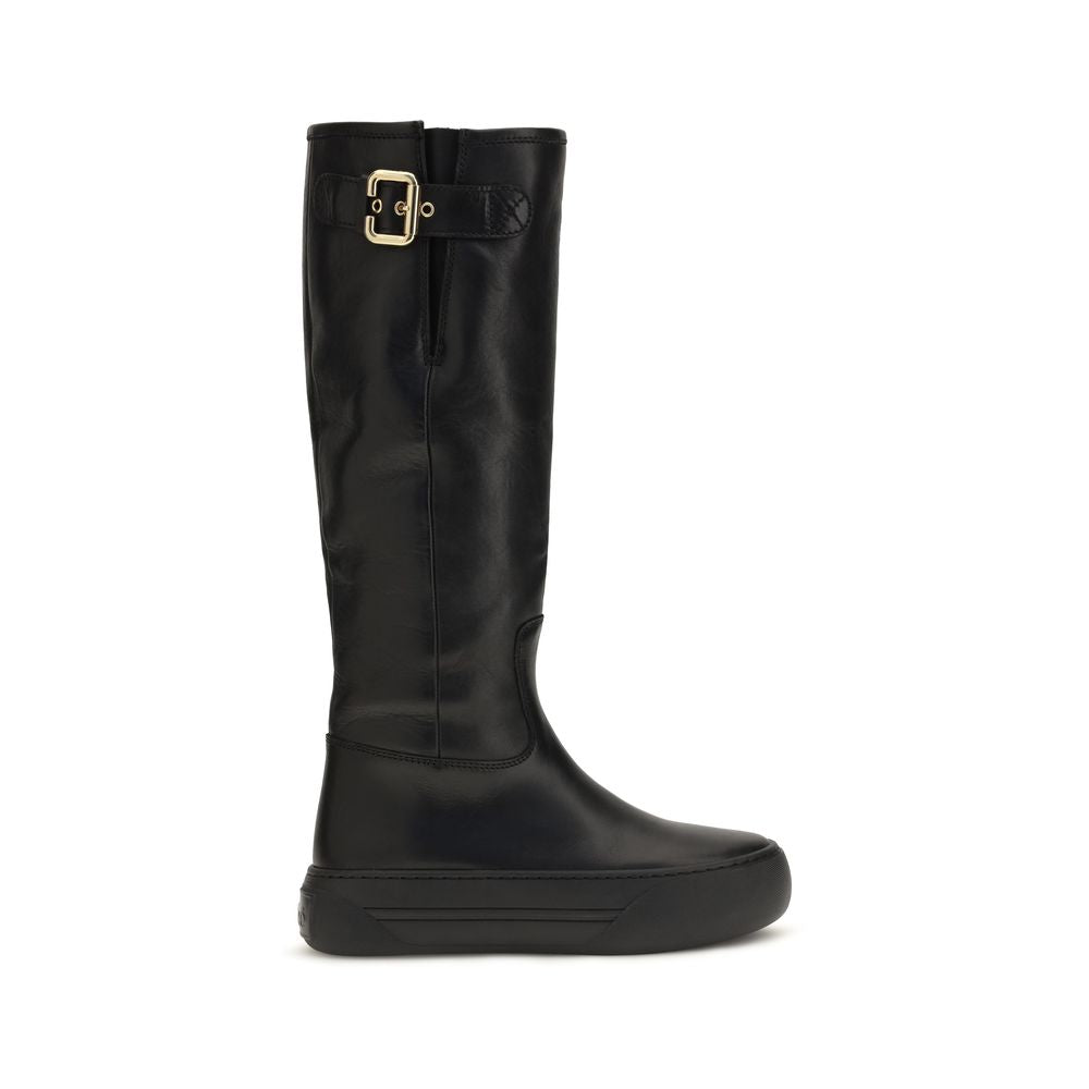 Schwarze Bos Taurus Kalbsleder Chelsea Boots
