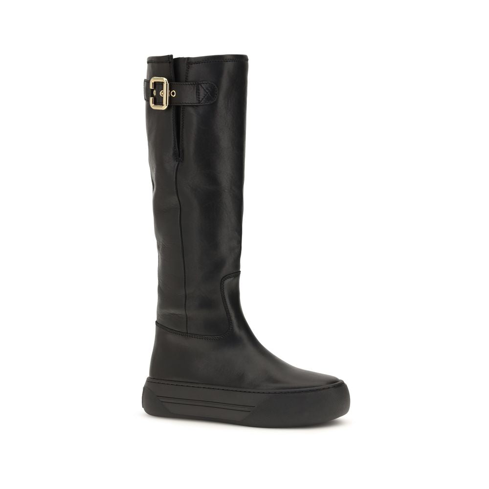 Schwarze Bos Taurus Kalbsleder Chelsea Boots