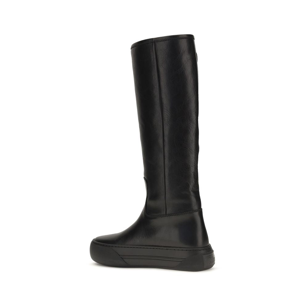 Schwarze Bos Taurus Kalbsleder Chelsea Boots