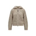 Beige Woll Cardigan Oves Aries