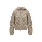 Beige Woll Cardigan Oves Aries