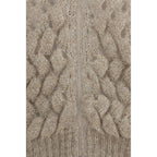 Beige Woll Cardigan Oves Aries
