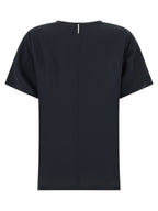 Schwarze Seidenbluse