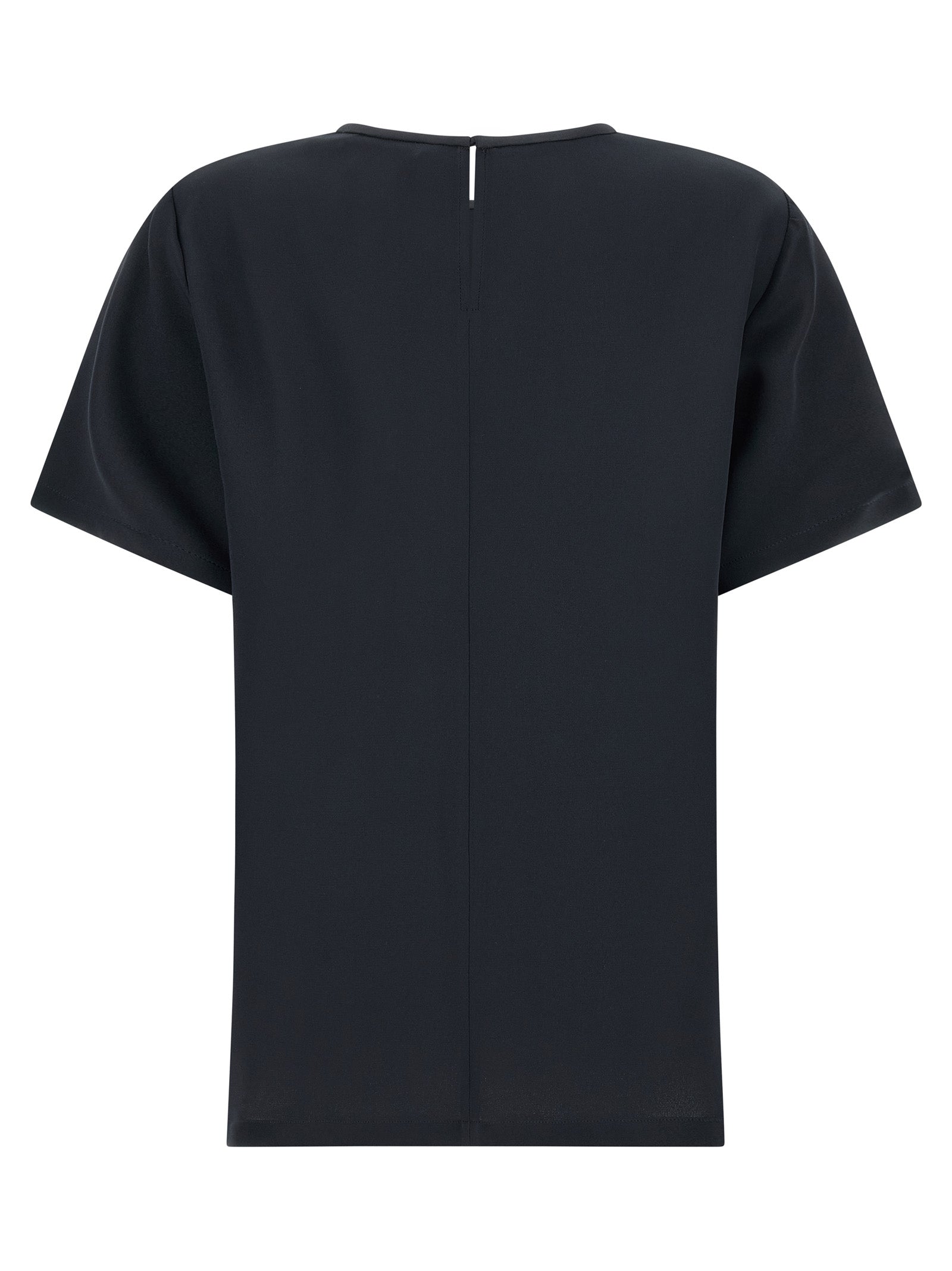 Schwarze Seidenbluse
