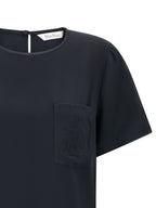 Schwarze Seidenbluse