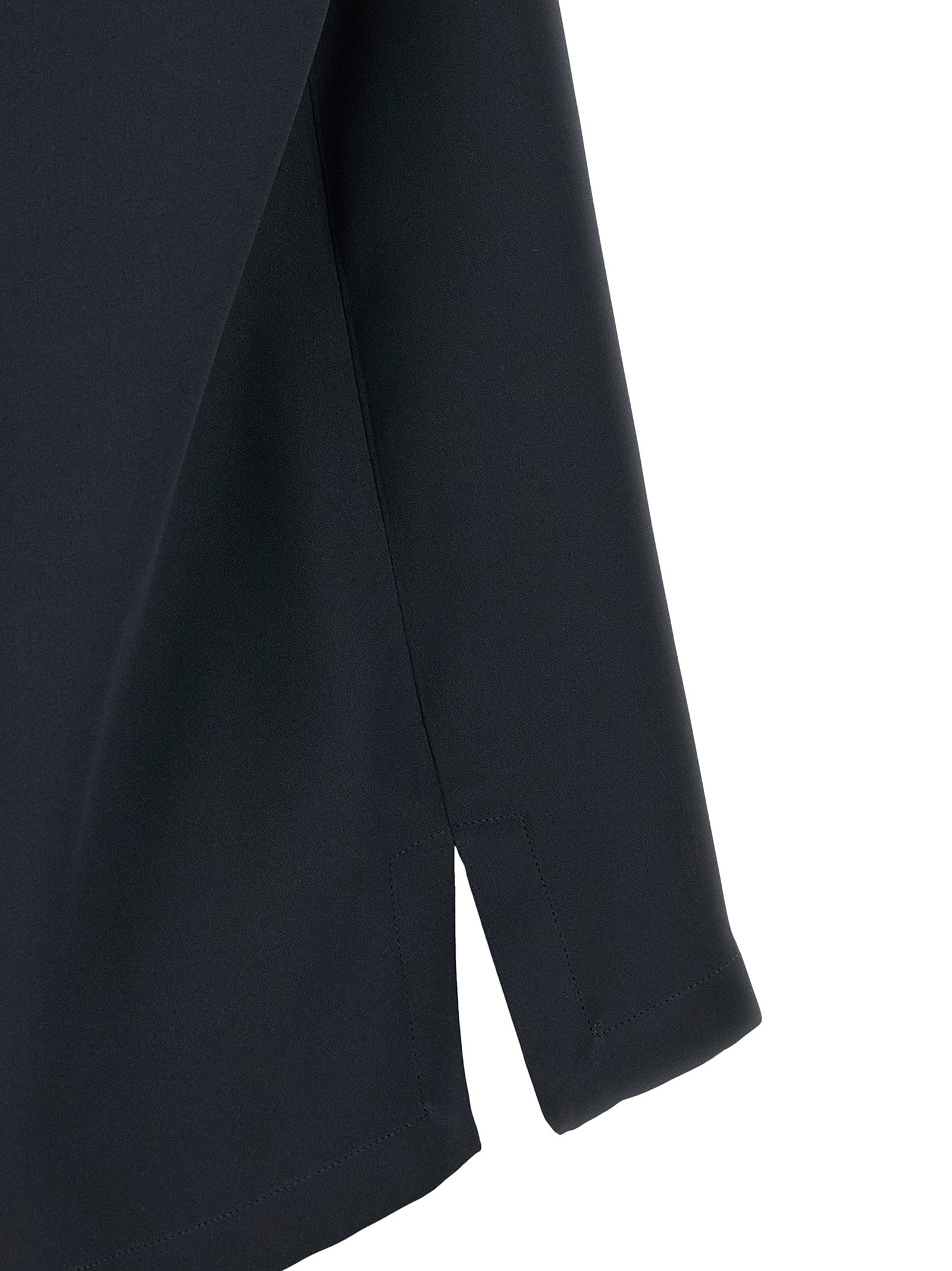 Schwarze Seidenbluse