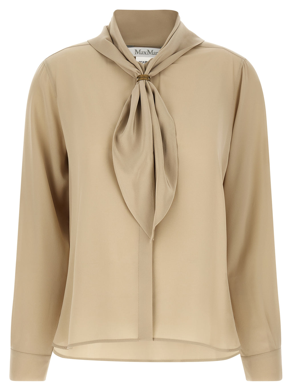 Beige Seidenbluse