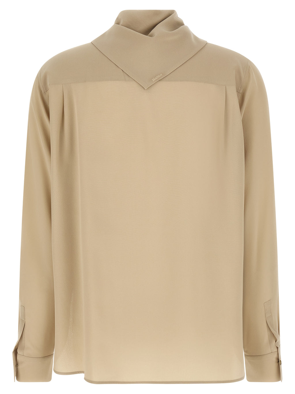 Beige Seidenbluse