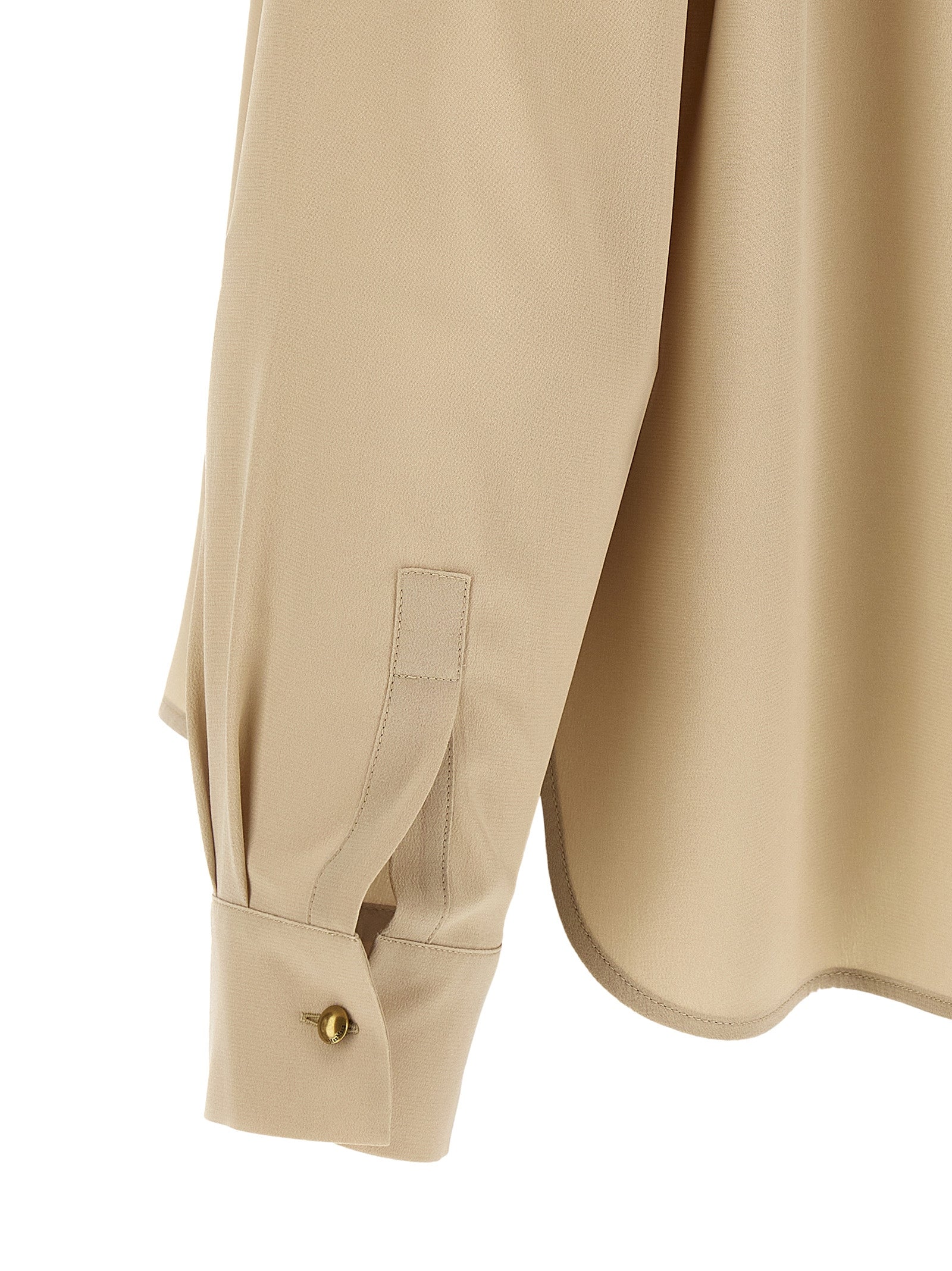 Beige Seidenbluse
