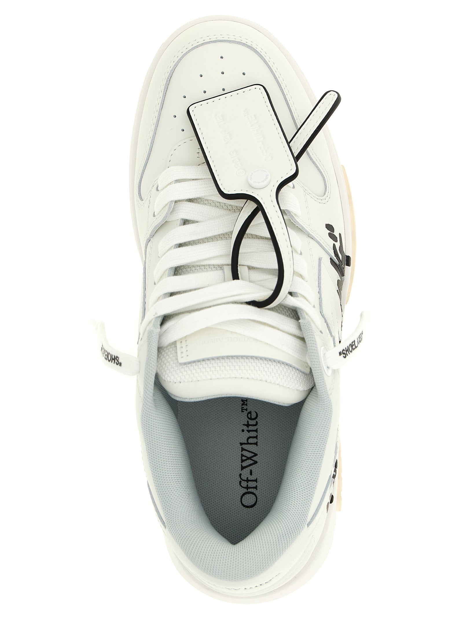 Zweifarbige Kalbsleder-Sneaker im Athletic-Stil