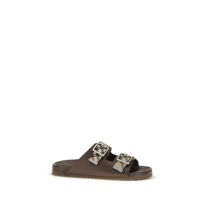 Braune Sandalen aus Ziegenleder