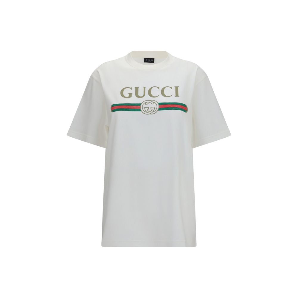 Weißes Baumwoll-T-Shirt