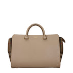Beige Leder Handtasche