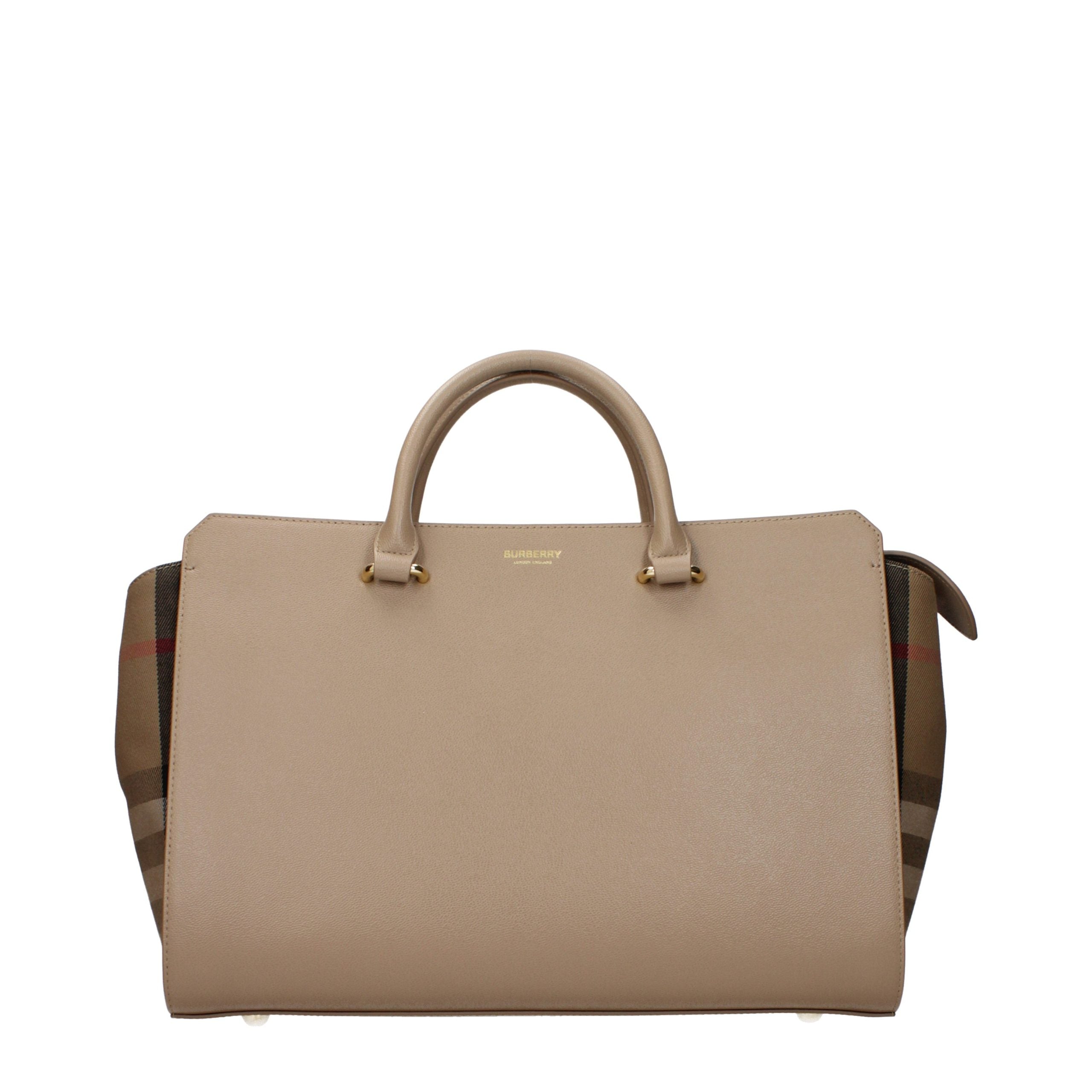 Beige Leder Handtasche