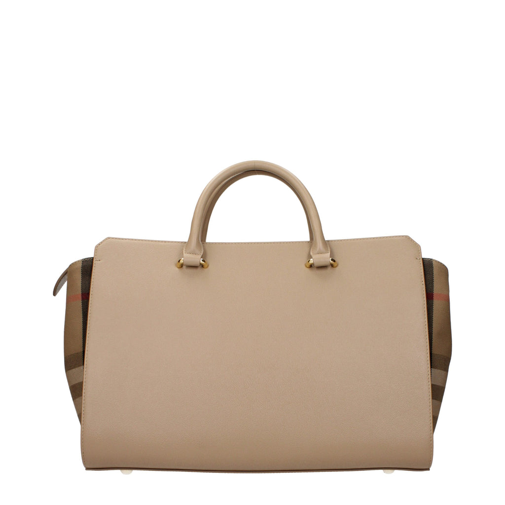 Beige Leder Handtasche