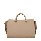 Beige Leder Handtasche