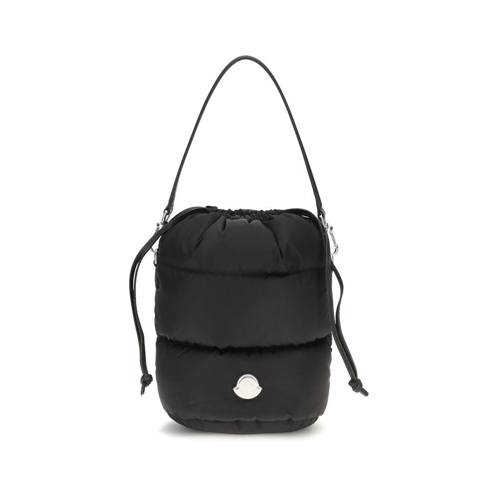 Schwarze Nylon-Bucket-Bag