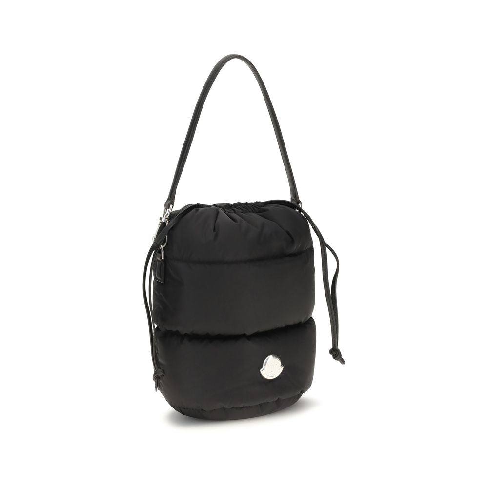 Schwarze Nylon-Bucket-Bag