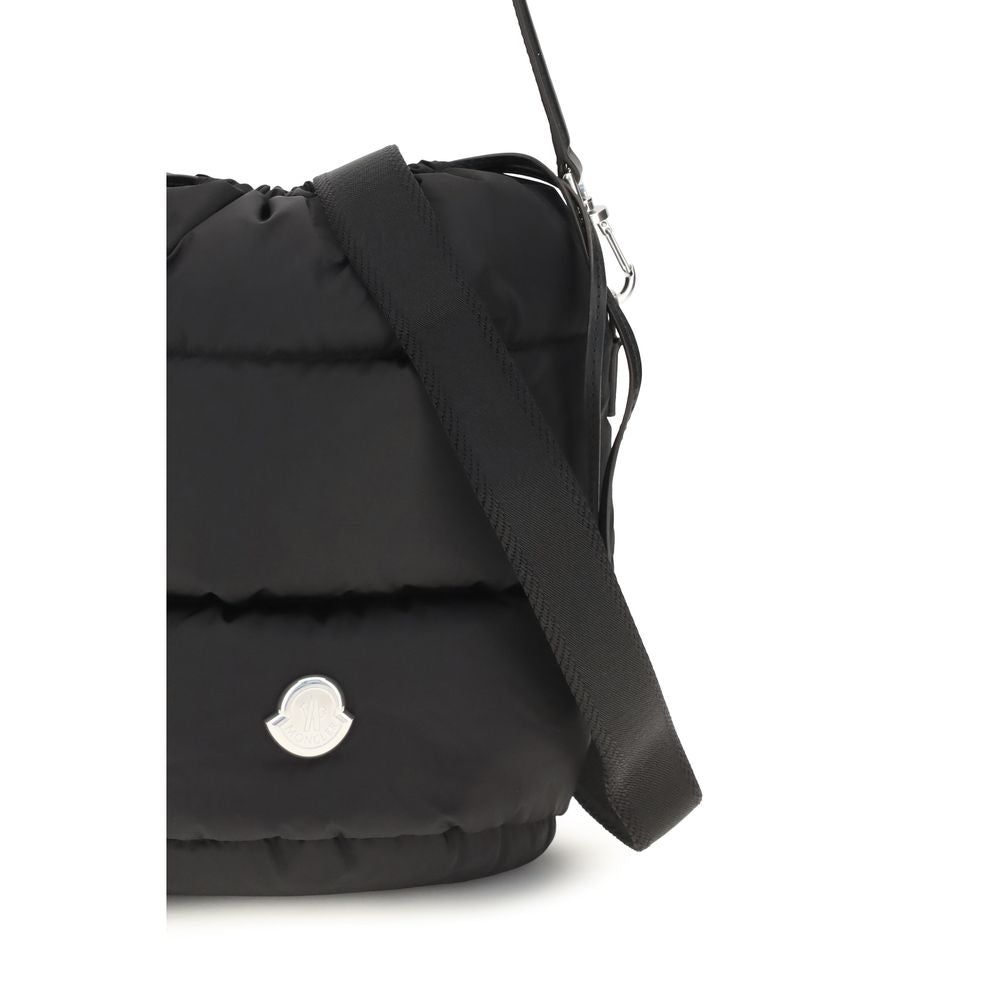 Schwarze Nylon-Bucket-Bag