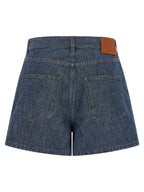 Blaue Baumwoll-Bermudashorts