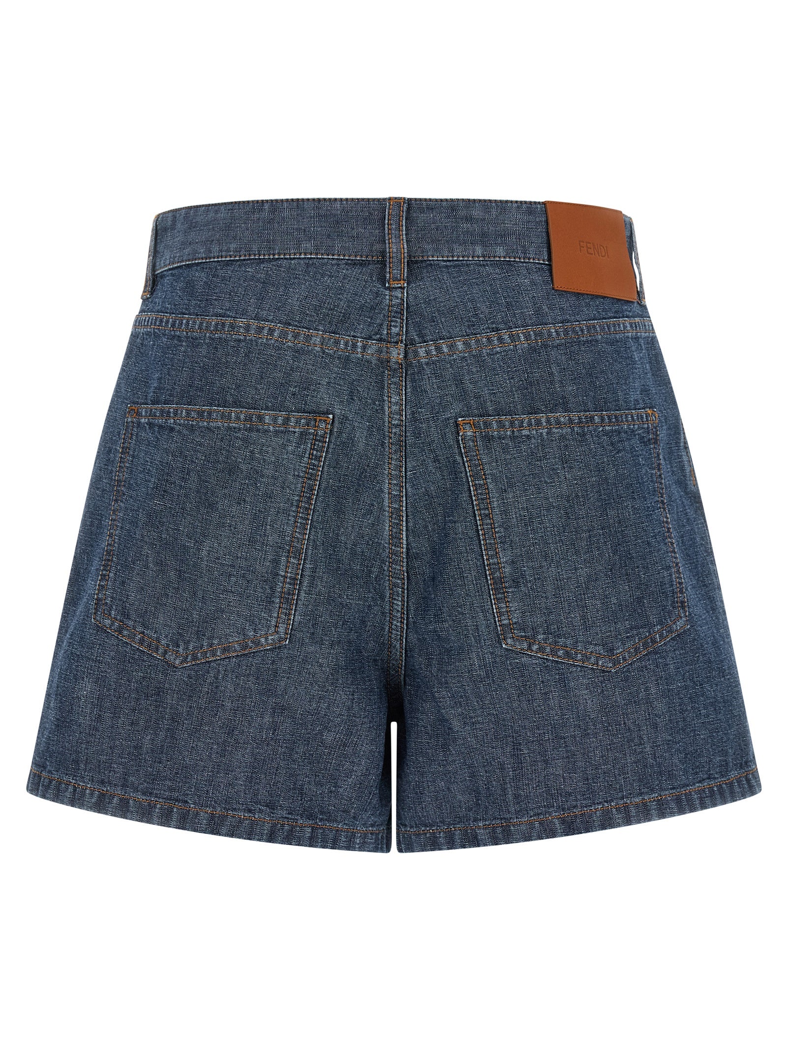 Blaue Baumwoll-Bermudashorts