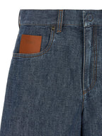 Blaue Baumwoll-Bermudashorts