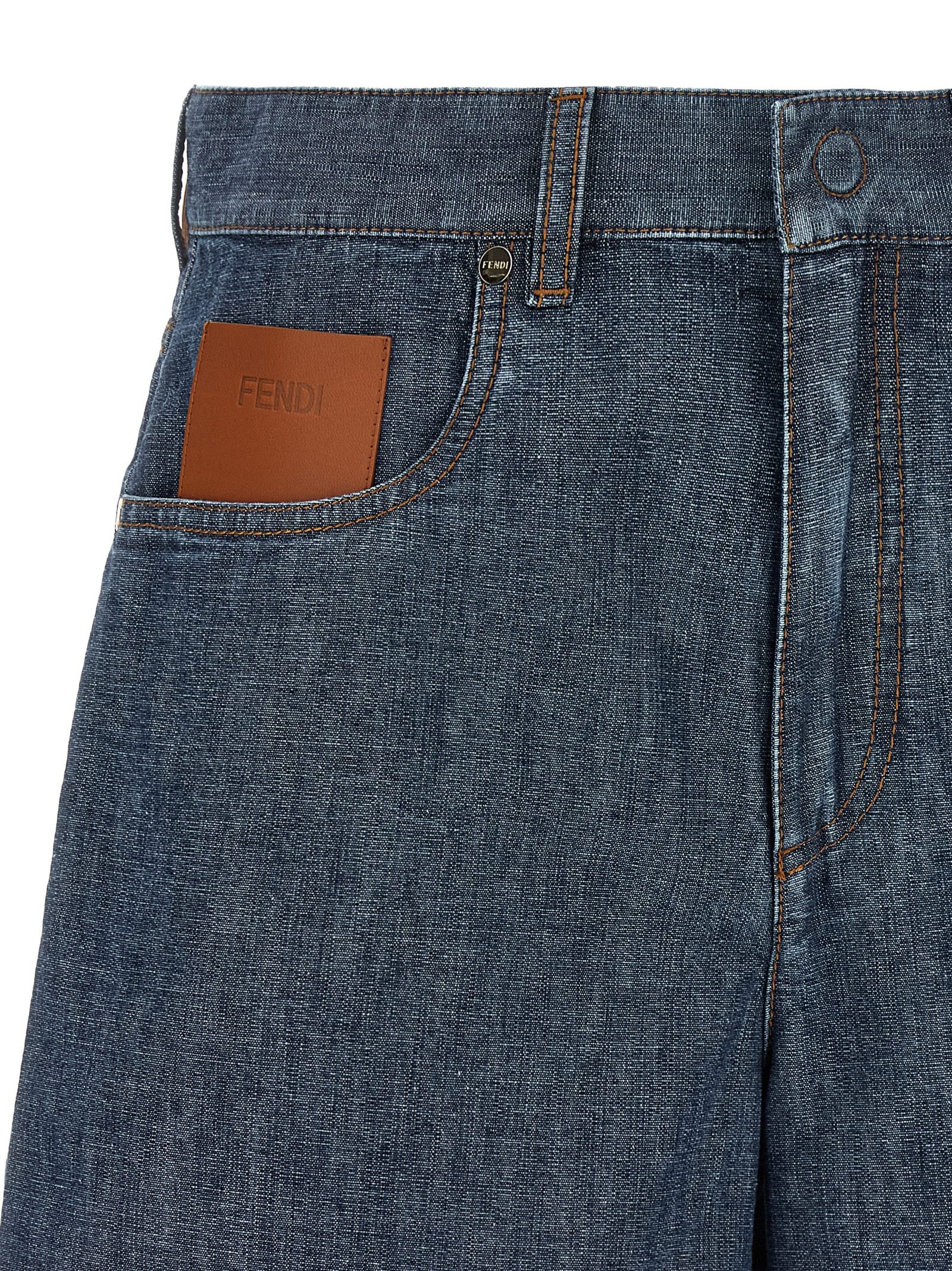 Blaue Baumwoll-Bermudashorts