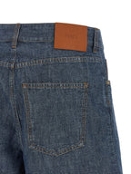 Blaue Baumwoll-Bermudashorts