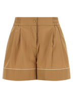 Beige Nylon Bermuda Shorts
