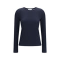 Blauer Lyocell-Pullover
