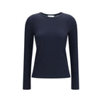 Blauer Lyocell-Pullover