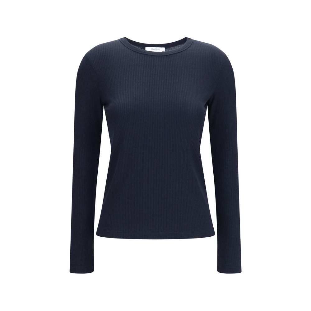 Blauer Lyocell-Pullover