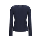 Blauer Lyocell-Pullover