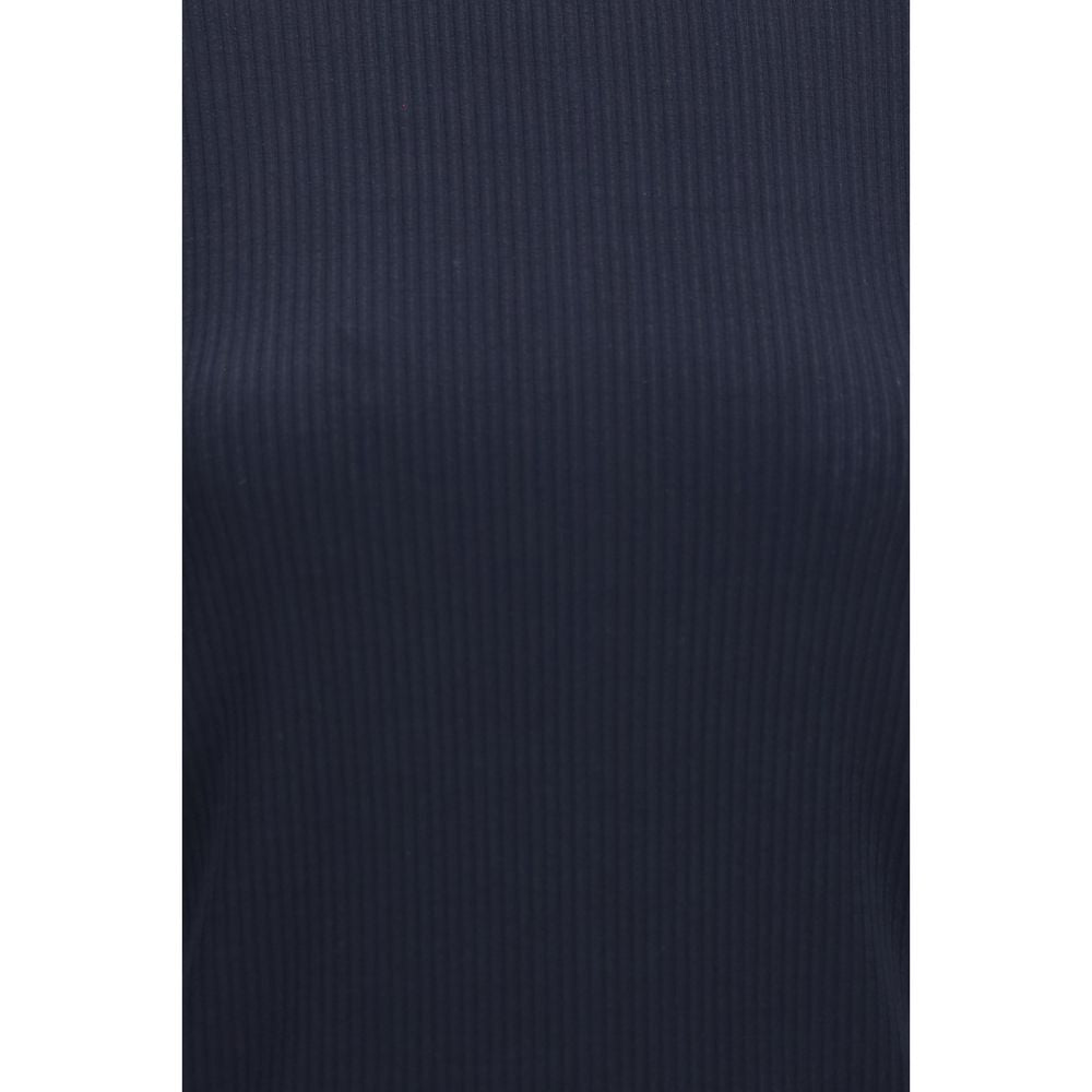Blauer Lyocell-Pullover