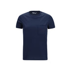 Blaues Baumwoll-T-Shirt