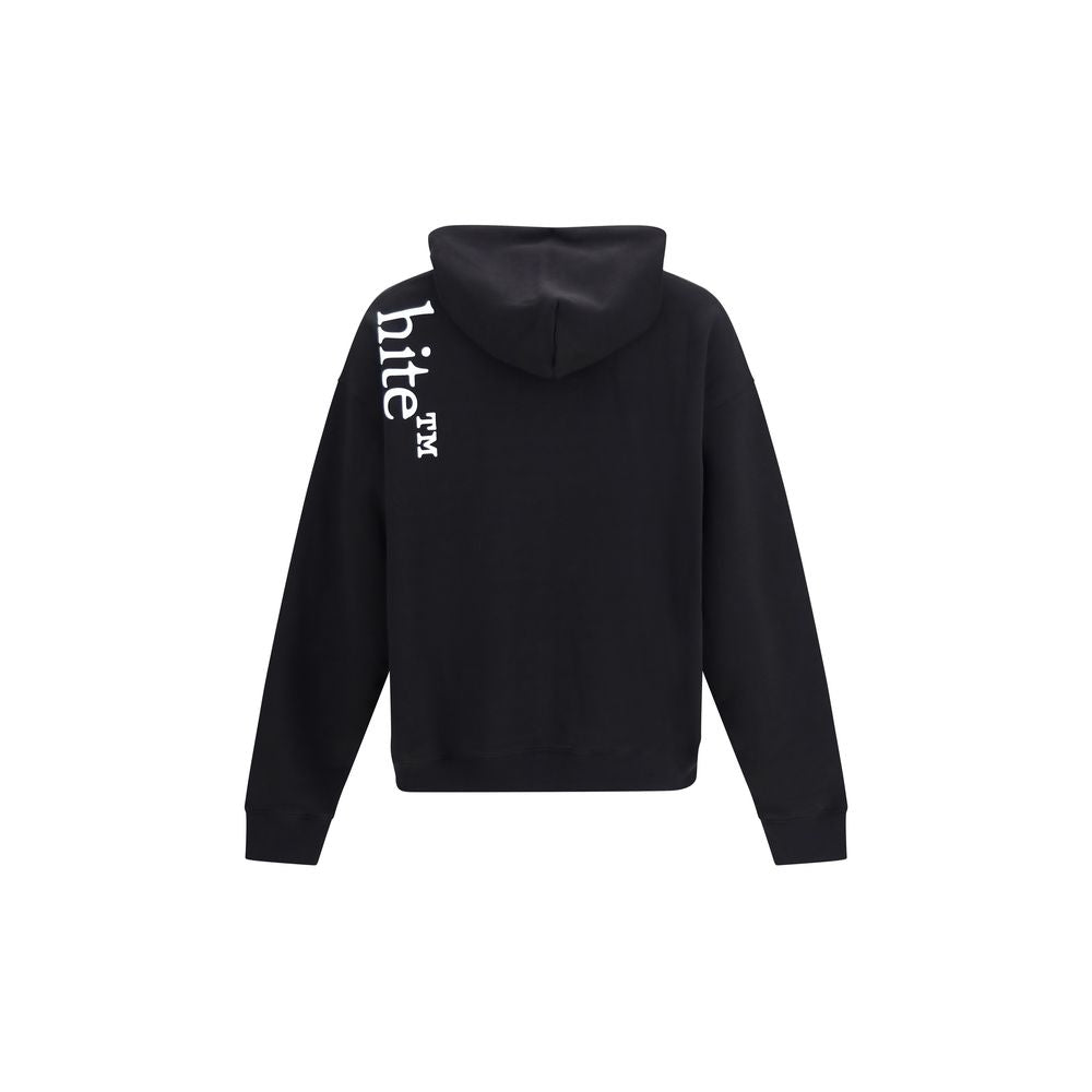 Schwarzer Baumwoll-Sweatshirt